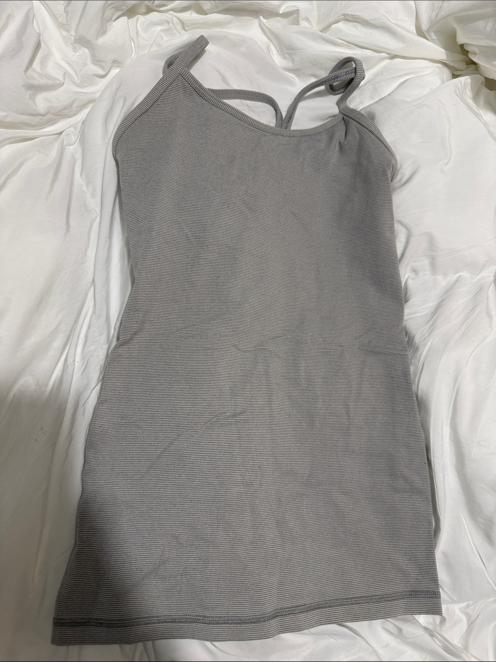 lululemon athletica Gray Ribbed Strappy Tank